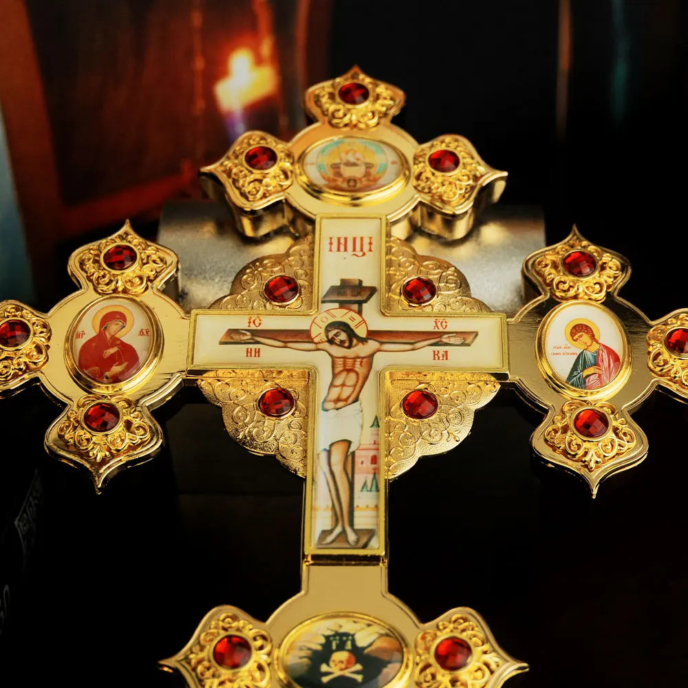 ORTHODOX CROSS  Hand Blessing Corss High Quality With Stone For Church Decoration