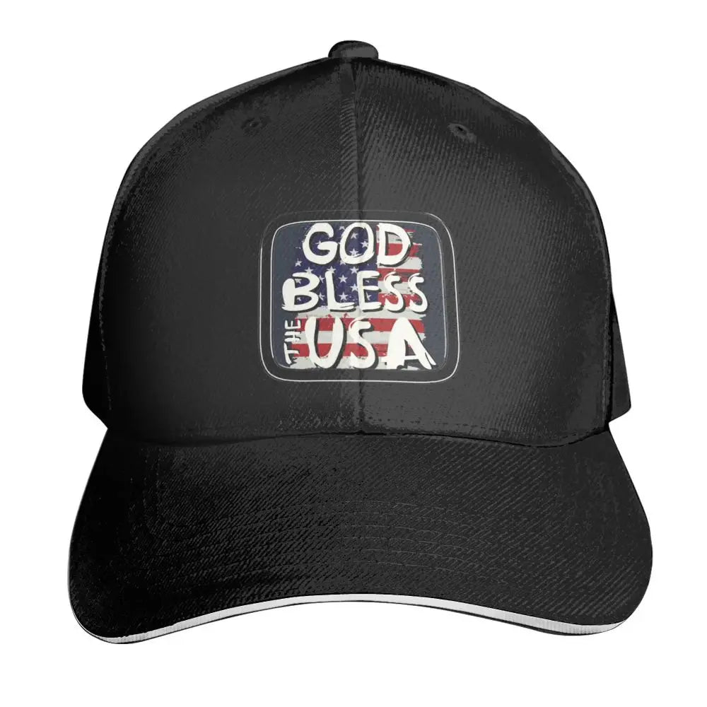 God Bless USA Printing Baseball Cap For Men Fashion High-end Snapback Caps Mens Hip Hop Street Tide Hat