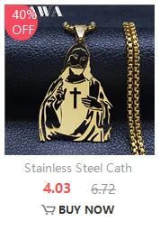 Christian Bible Cross Chain Necklace Stainless Steel Pendant Necklace for Men Religious Prayer Jesus Jewelry corrente masculina