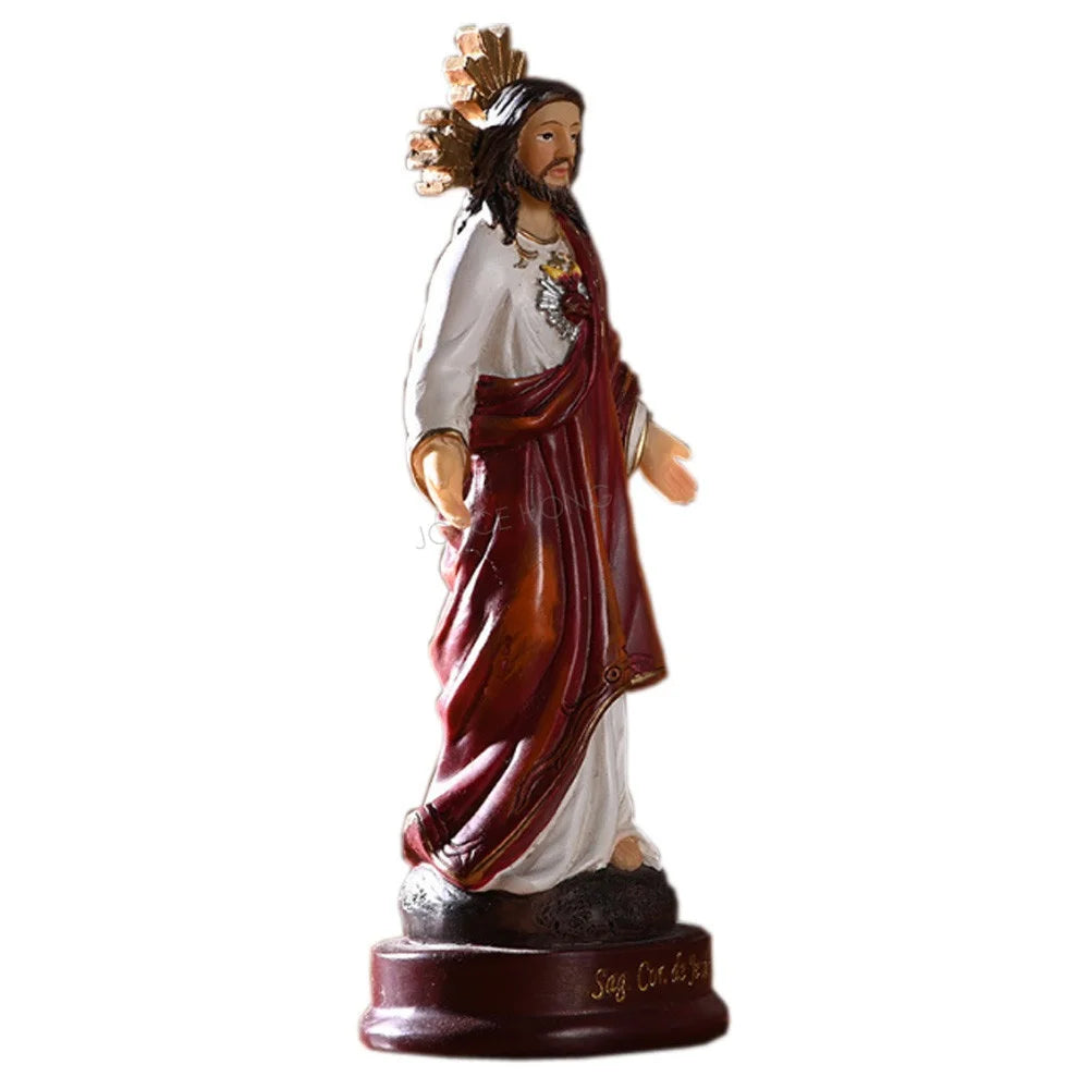 Blessed Saint Virgin Mary Sculpture Jesus Christ Tabletop Statue Figurine Our Lady of Lourds Statue Figures