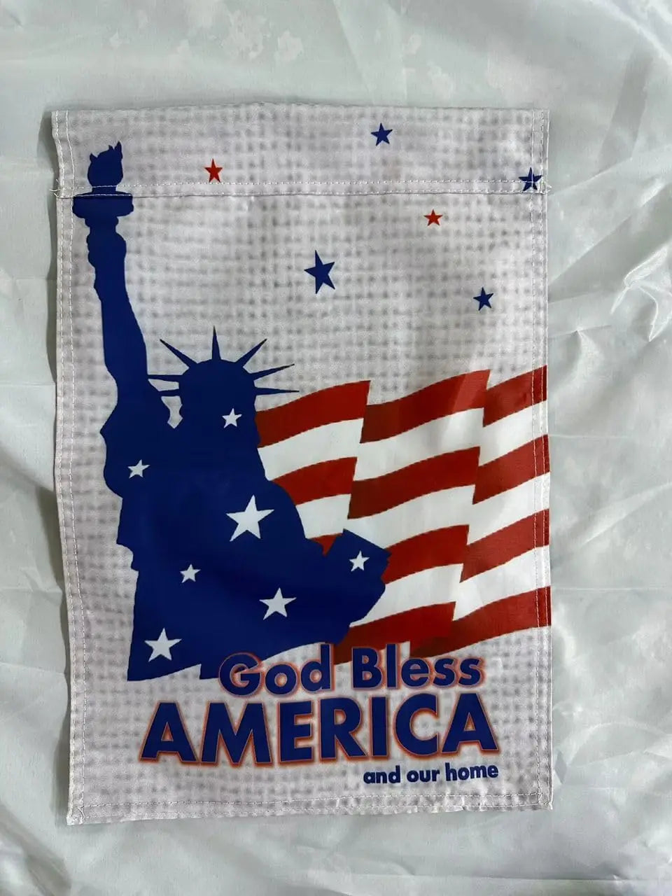 Statue of Liberty Garden Flags, God Bless America Sign 12 x 18 in - Truely Double Sided - also functional for Memorial Day - Gar