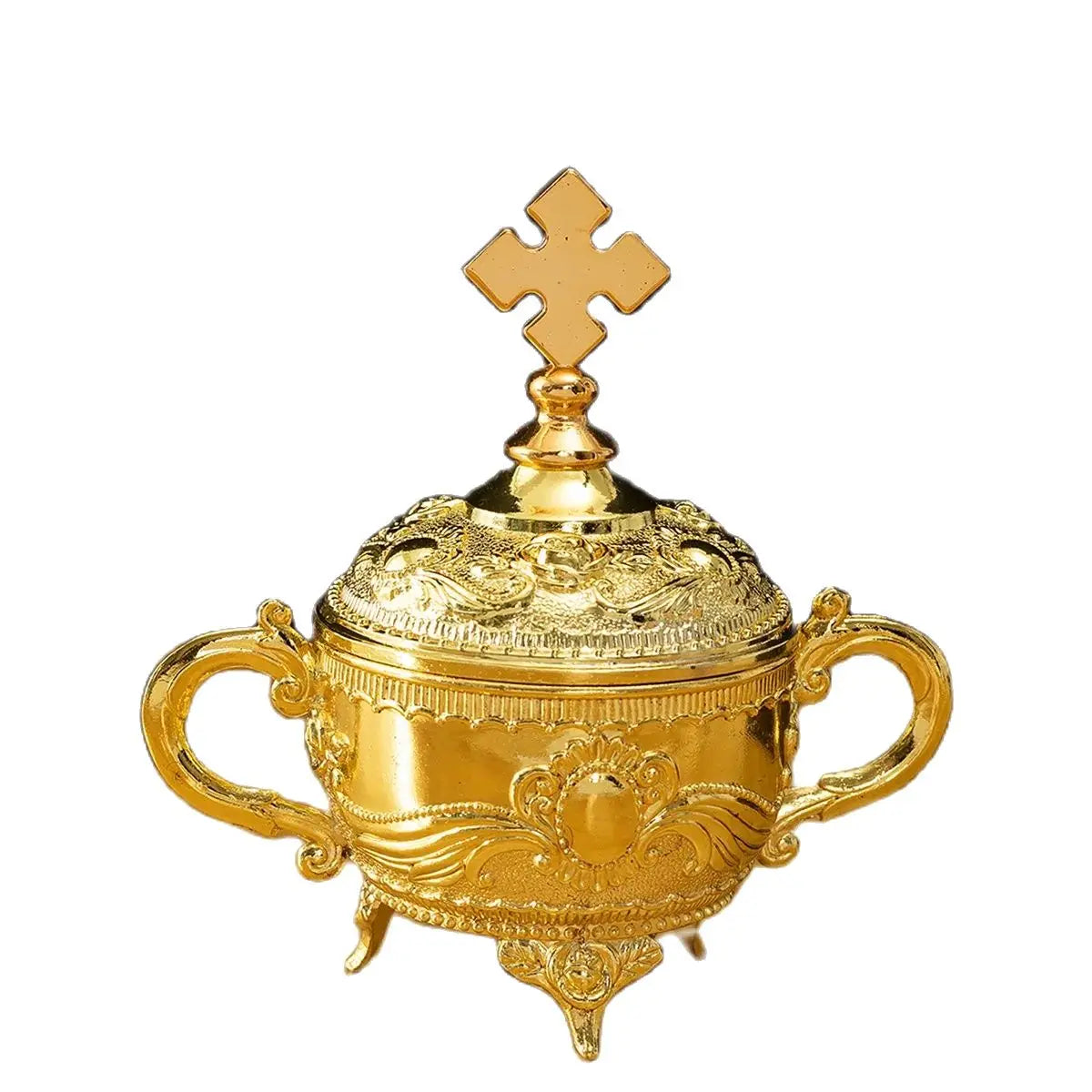 European zinc alloy hotel retro high-end storage dried fruit box household sugar bowl luxury metal hand-painted colorful lidded