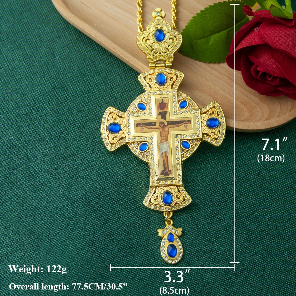 Newest Orthodox Gold Big Chain Chest Pendant