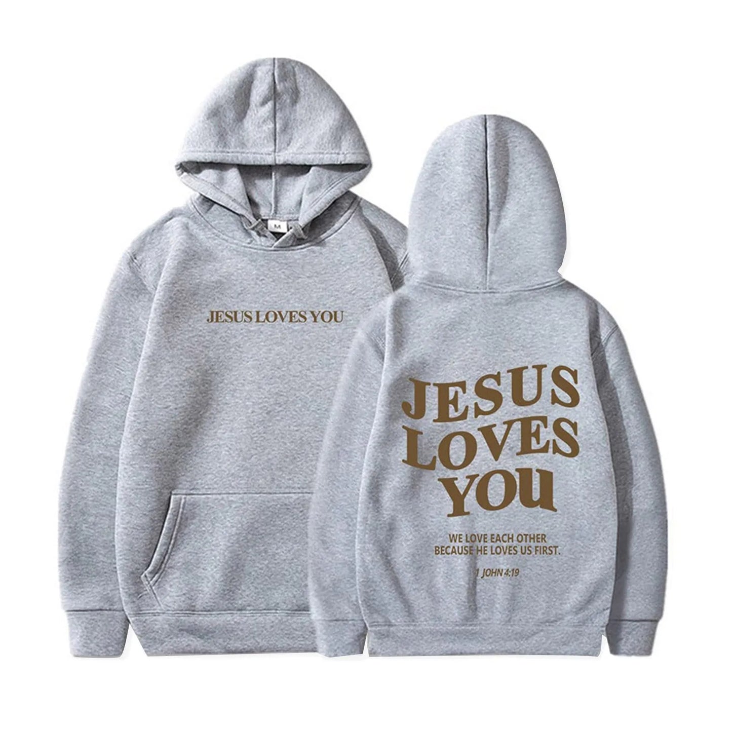 Jesus Loves You Oversized Graphic Hoodie Women Hip Hop Vintage Hooded Sweatshirts Pullover Tops For Women Trendy Aesthetic Top