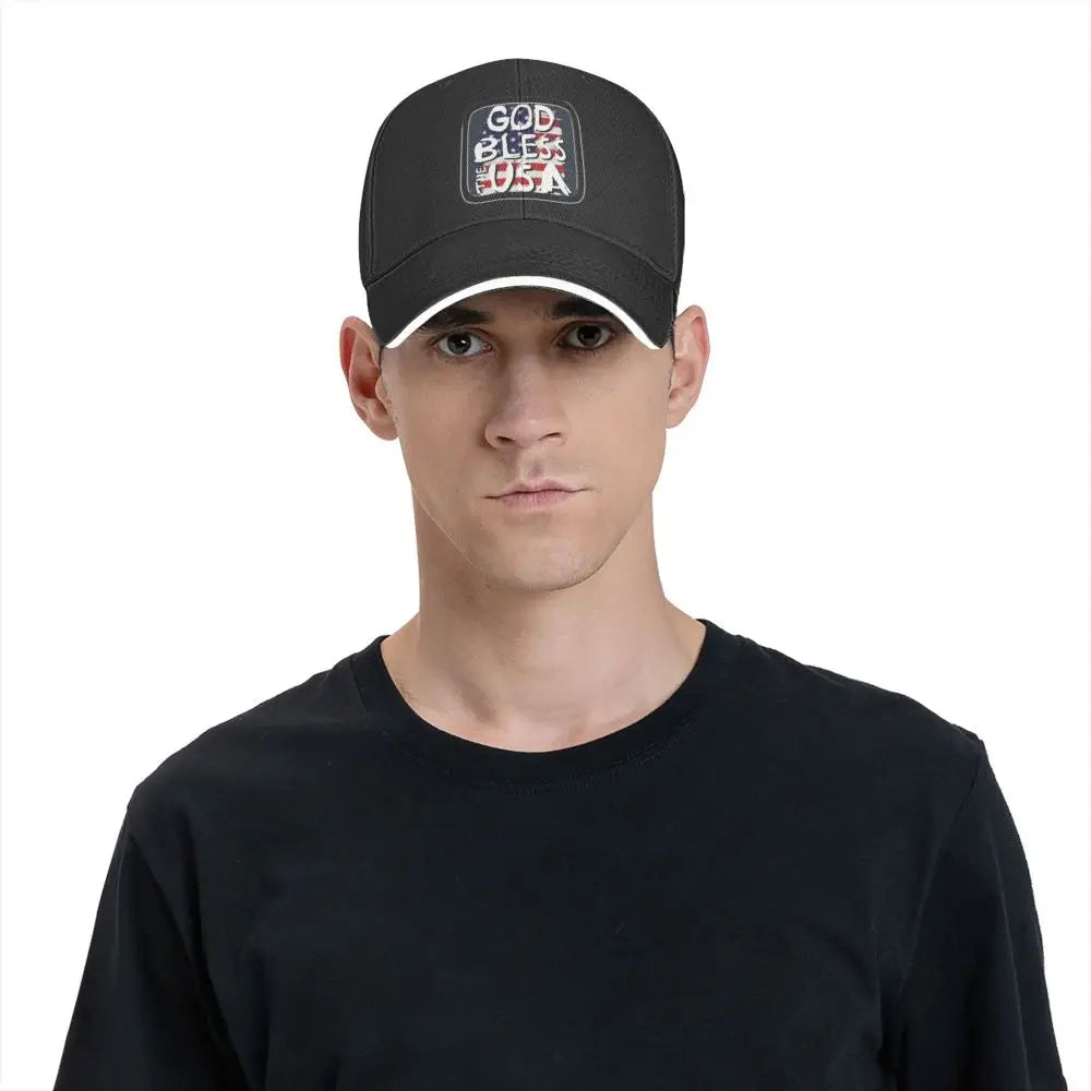 God Bless USA Printing Baseball Cap For Men Fashion High-end Snapback Caps Mens Hip Hop Street Tide Hat