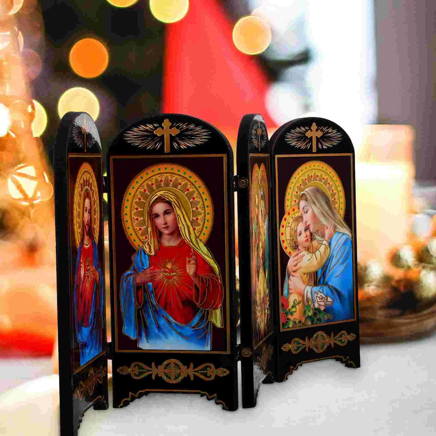 Bible Blessed Virgin Mary Statue Our Lady Grace Figurine Catholic Table Christmas Christmas Home Decor Jesus