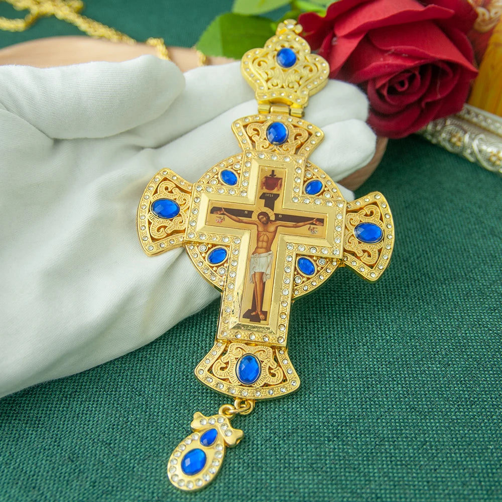 Newest Orthodox Gold Big Chain Chest Pendant