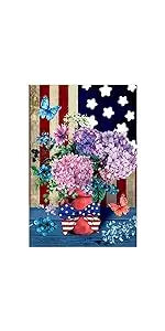 Morigins God Bless America 4th of July Garden Flag Double Sided Patriotic Strip and Star American Flag Independence Day Yard Out