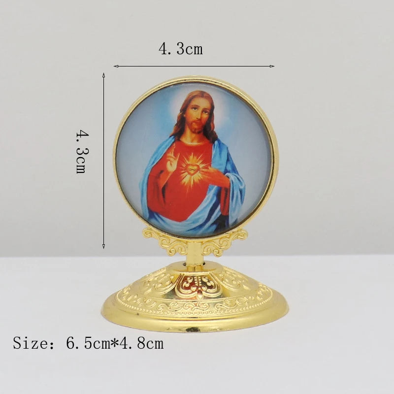 Catholic Christ Angel Jesus Virgin Mary Icon Holy Statue Religious Home Car Desktop Decoration Supplies