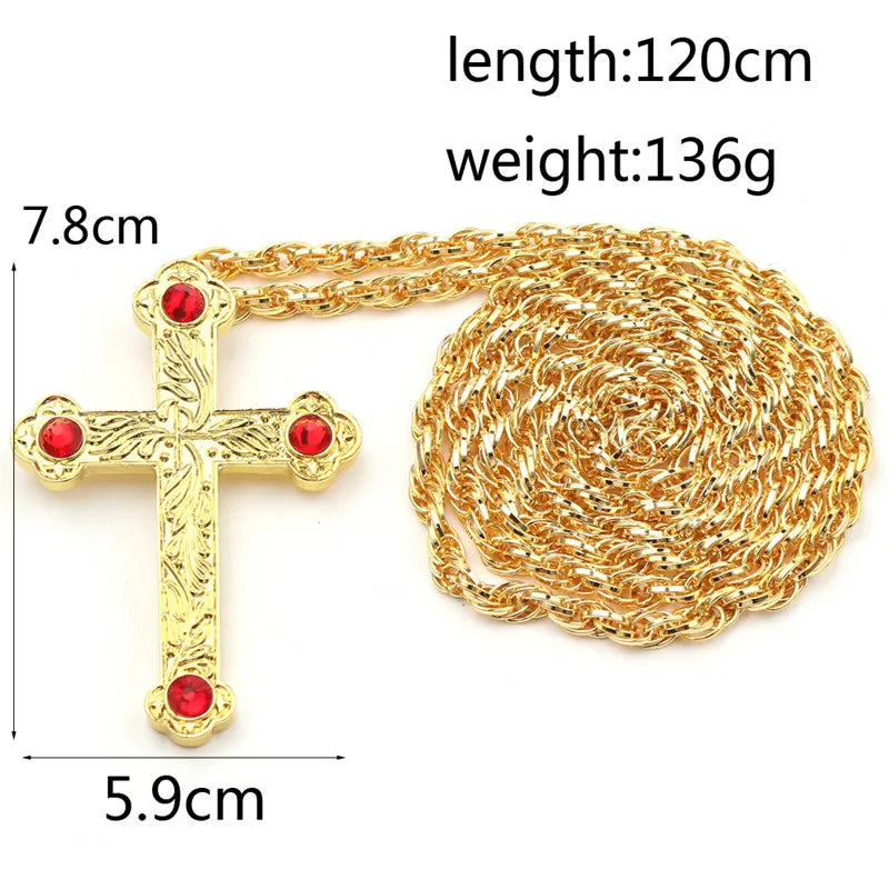 Christian Prayer Jewelry Talisman Pendant Necklace Russian Slavic Charm Orthodox Eastern Church Cross Necklaces Men Women