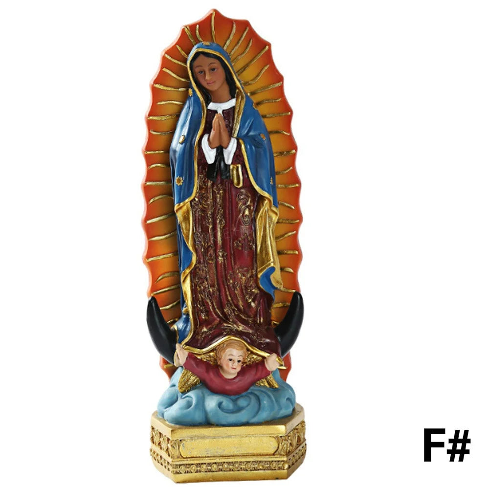 Blessed Saint Virgin Mary Sculpture Jesus Christ Tabletop Statue Figurine Our Lady of Lourds Statue Figures