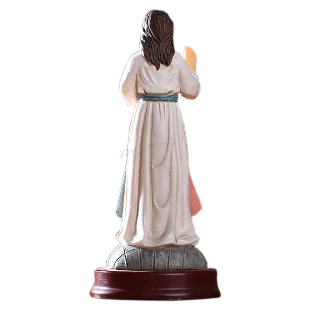 Blessed Saint Virgin Mary Sculpture Jesus Christ Tabletop Statue Figurine Our Lady of Lourds Statue Figures