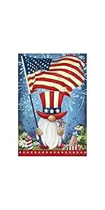 Morigins God Bless America 4th of July Garden Flag Double Sided Patriotic Strip and Star American Flag Independence Day Yard Out