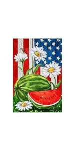 Morigins God Bless America 4th of July Garden Flag Double Sided Patriotic Strip and Star American Flag Independence Day Yard Out