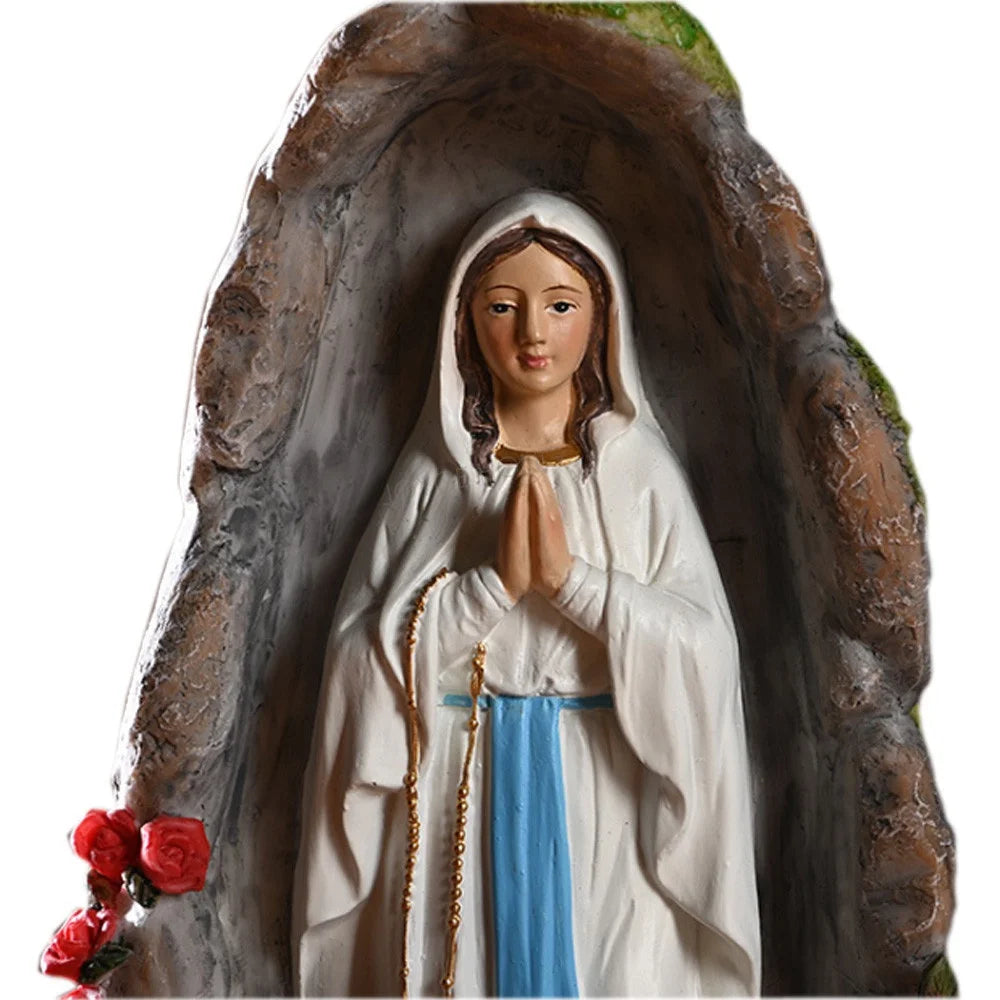 Blessed Saint Virgin Mary Sculpture Jesus Christ Tabletop Statue Figurine Our Lady of Lourds Statue Figures