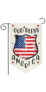 Morigins God Bless America 4th of July Garden Flag Double Sided Patriotic Strip and Star American Flag Independence Day Yard Out