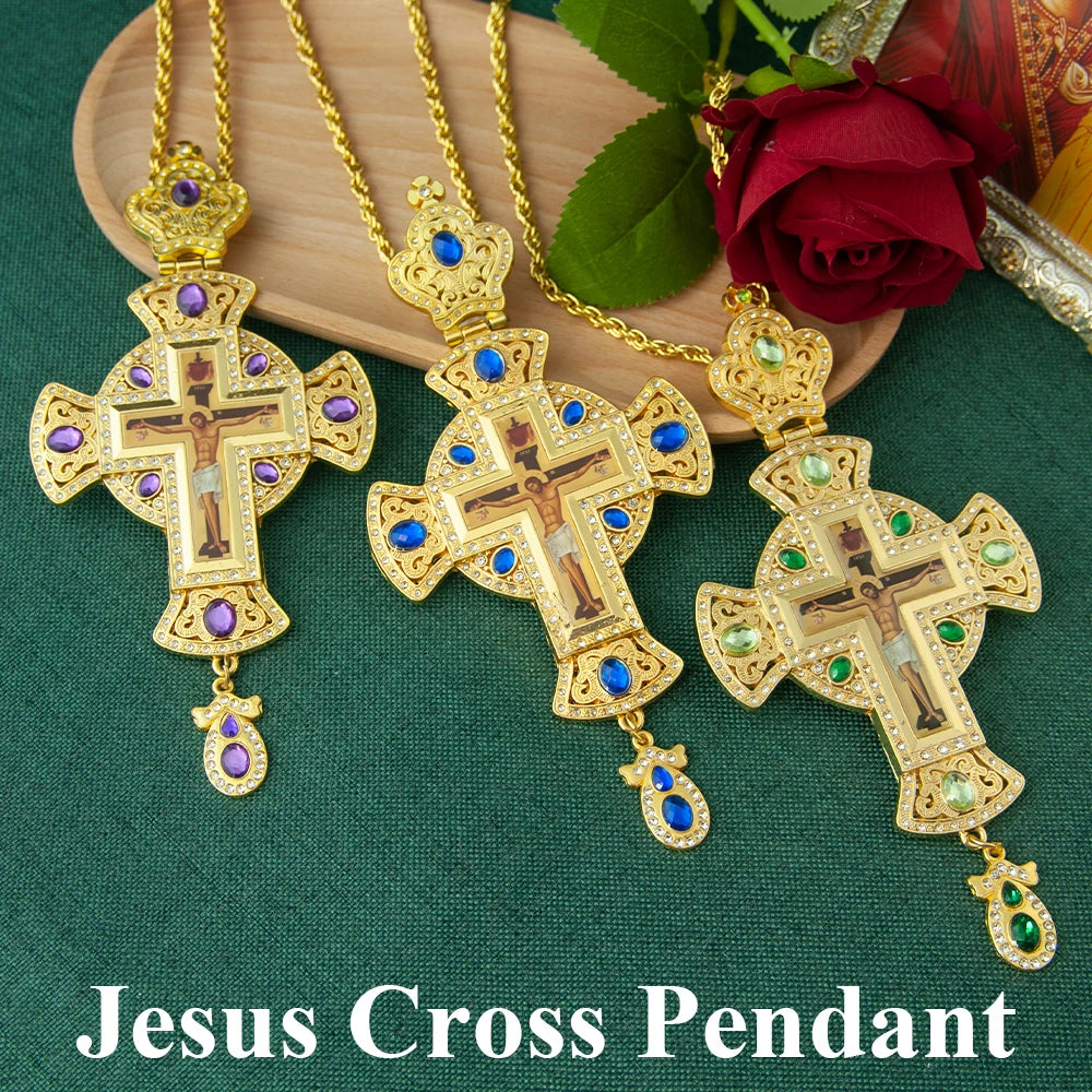 Newest Orthodox Gold Big Chain Chest Pendant